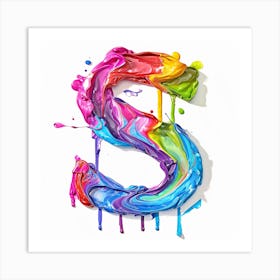 Colorful Letter S Art Print