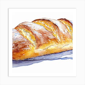 Editorial Art White Background Bread Art Print