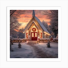 Christmas Church Art Print