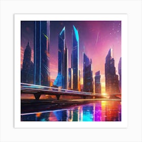 Futuristic Cityscape 126 Art Print