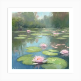 Claude Monet inspired painting Art Print