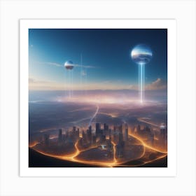 Futuristic City Art Print