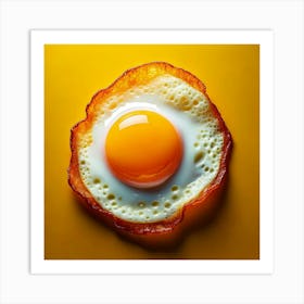 Firefly Textured Signal Yellow Sheet With Glossy Fried Egg Design 87087 Art Print