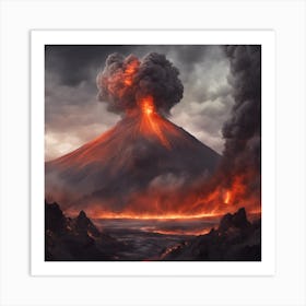 Volcano Eruption Art Print