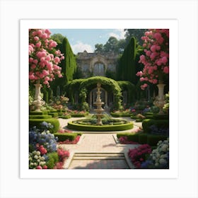 formal garden retreat Art Print