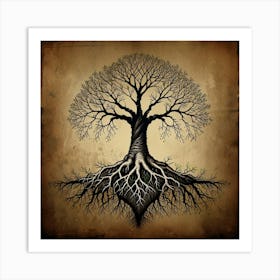 Leonardo Lightning Roots Art 3 Art Print