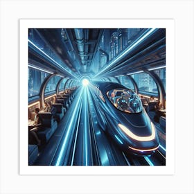 Futuristic Train Art Print