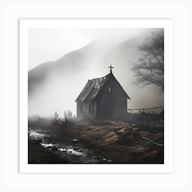 Church In The Fog Art Print