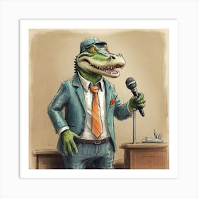 Alligator Politician Art Print