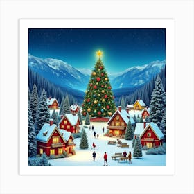 Christmas Village 9 Art Print