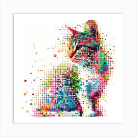 Colorful Cat Art Print