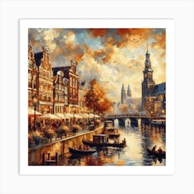 Amsterdam At Dusk Art Print