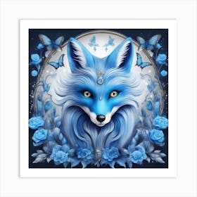 Blue Fox Art Print