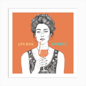 Aperol Spritz Orange - Aperol, Spritz, Aperol spritz, Cocktail, Orange, Drink 17 Art Print