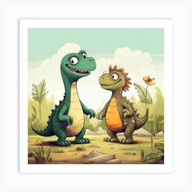 Cartoon Dinosaurs Poster