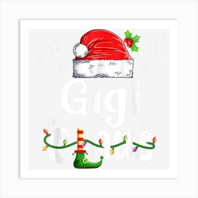 Funny Christmas Pajamas For Family Santa Hat Gigi Claus Art Print