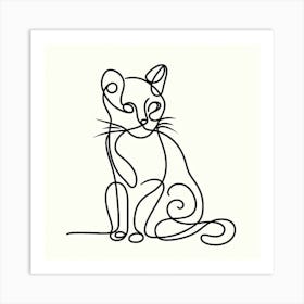 Cat Picasso style Art Print