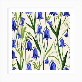 Bluebell flowers Art Print