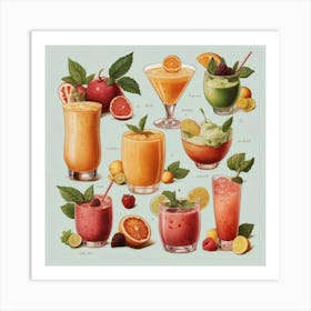 Default Nonalcoholic Cocktails And Smoothies Aesthetic 0 Art Print