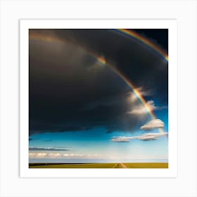 Rainbow Over The Prairie Art Print