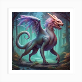 Dragon In The Woods Art Print