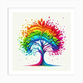 Rainbow Tree Art Print