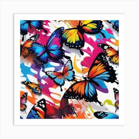 Colorful Butterflies 39 Art Print