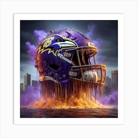 Baltimore Ravens Helmet 1 Art Print