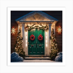 Christmas Door 122 Art Print