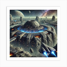 A Sci Fi Depiction Of Defensive Strongholds, Sho Art Print