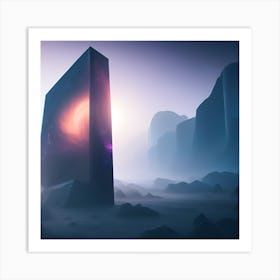 Spaceship In The Desert Art Print