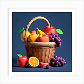 Basket Of Fruit Art Print