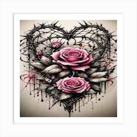 Heart Tattoo Designs 3 Art Print