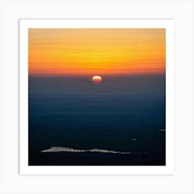 A Serene Tranquil Documentation Of Nature Capturing The Splendor Of Day Turning Into Dusk The Sky (5) Art Print