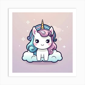 Cute Unicorn 207 Art Print