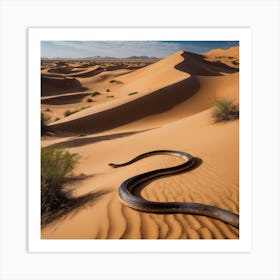 Snake In The Desert Art Print