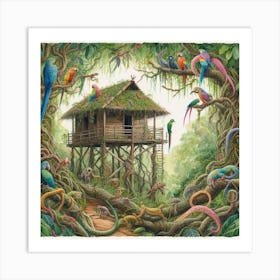 The house in the jungle Art Print