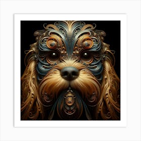 Fractal Dog 1 Art Print