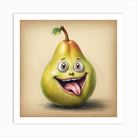 Pear Drawing 2 Art Print