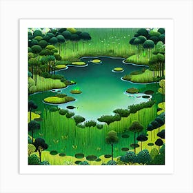 Green Forest Art Print