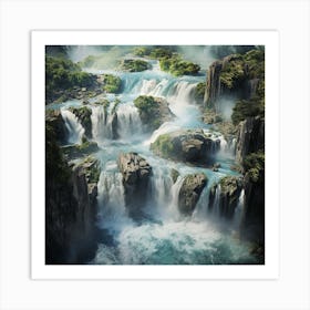 Forest Waterfall Art Print