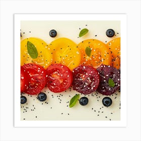 Colorful Fruits And Vegetables Art Print