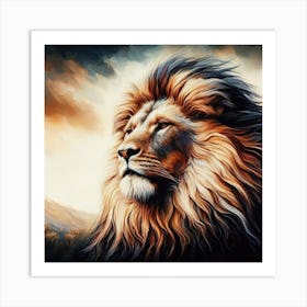 Lion Painting Art Print