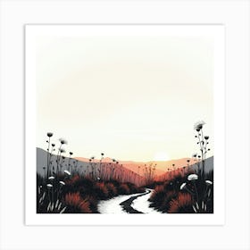 Road To The Sunset Art Print