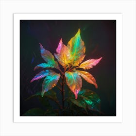 Rainbow Leaves Art Print