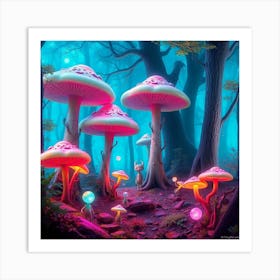 Mushroom Forest 32 Art Print