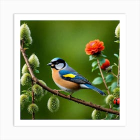 Tawny Tit 3 Art Print