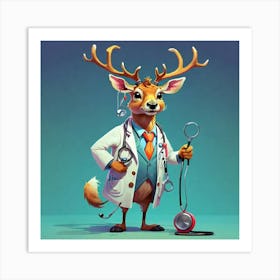 Doctor Deer 7 Art Print