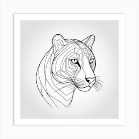 Tiger Head Vector Illustration Art Print