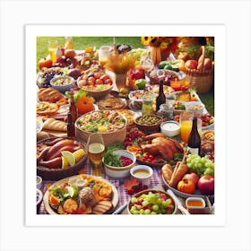 Thanksgiving Table 5 Art Print